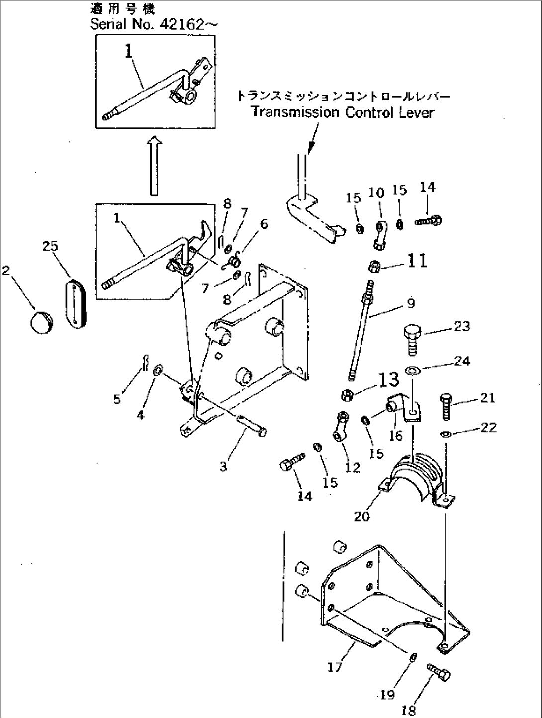 TRANSMISSION CONTROL LEVER (3/3)(#42001-42198)