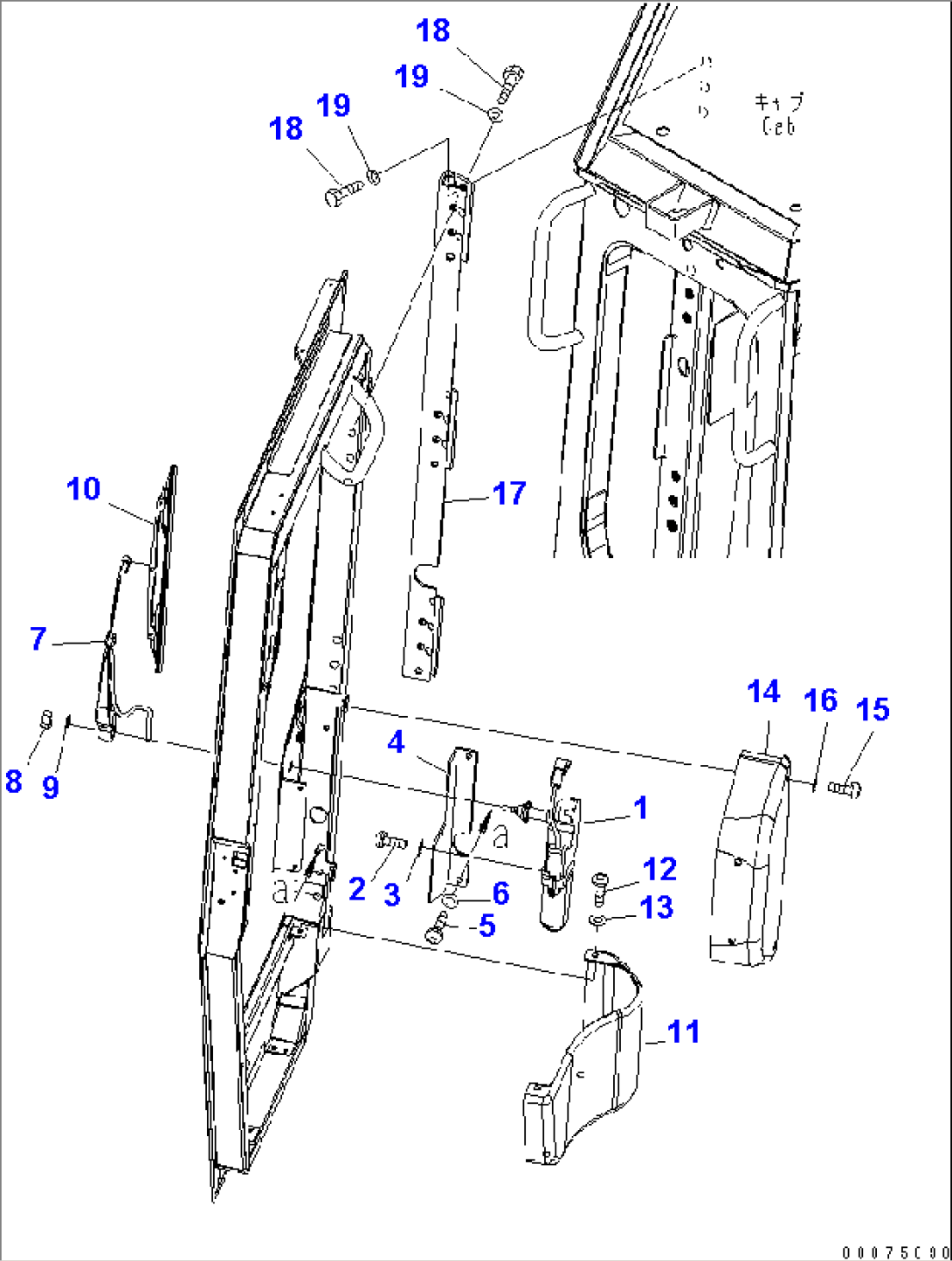 CAB (DOOR WIPER) (R.H.)(#20001-)