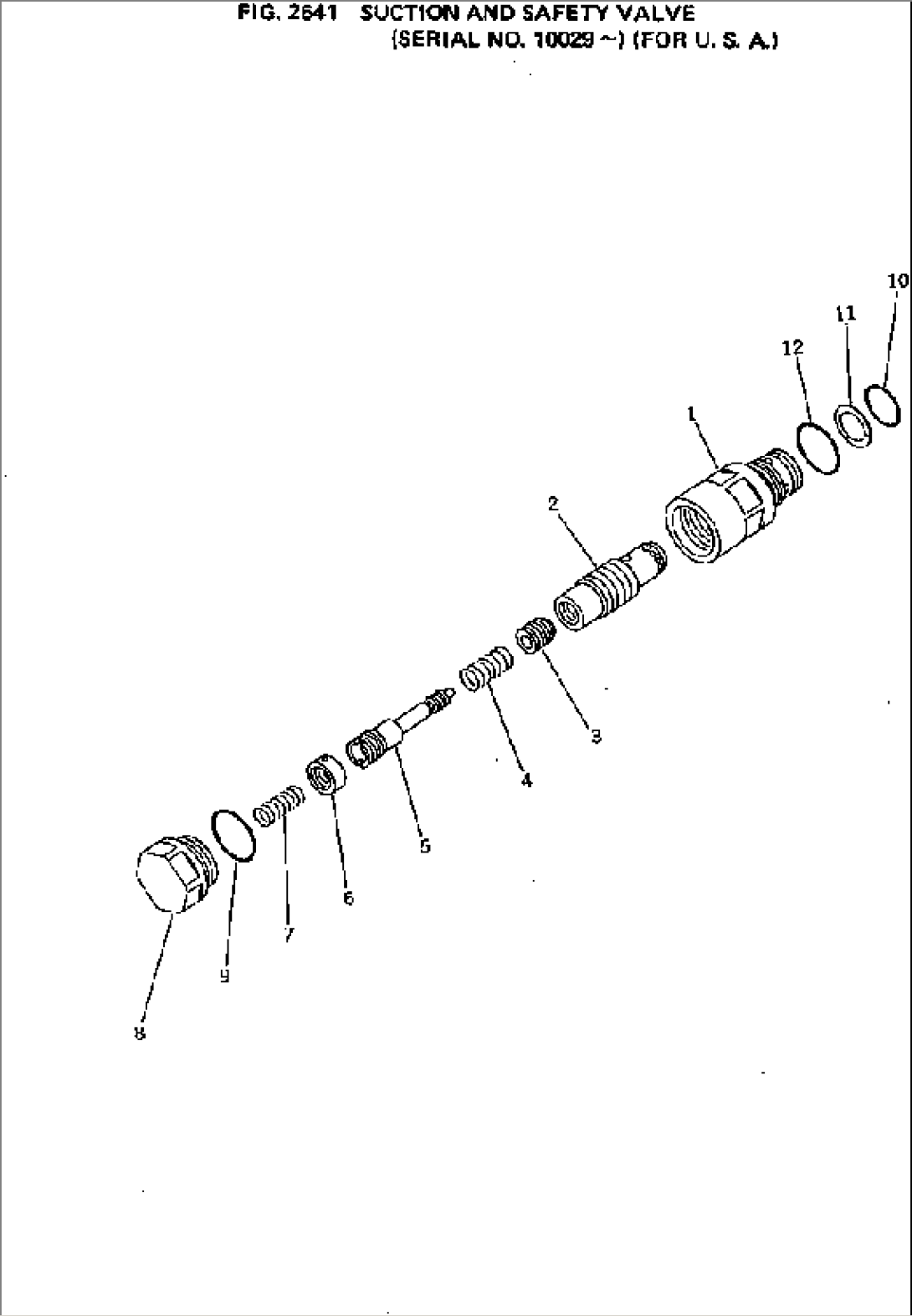 SUCTION AND SAFETY VALVE (FOR USA)(#10029-)