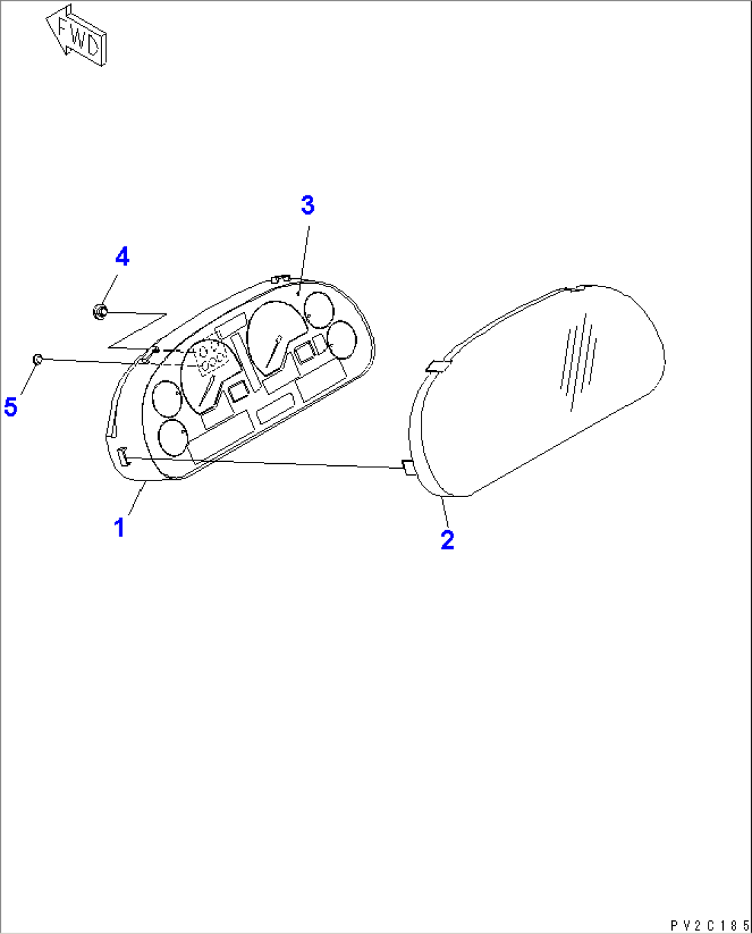 MONITOR PANEL (INNER PARTS) (KM/H)