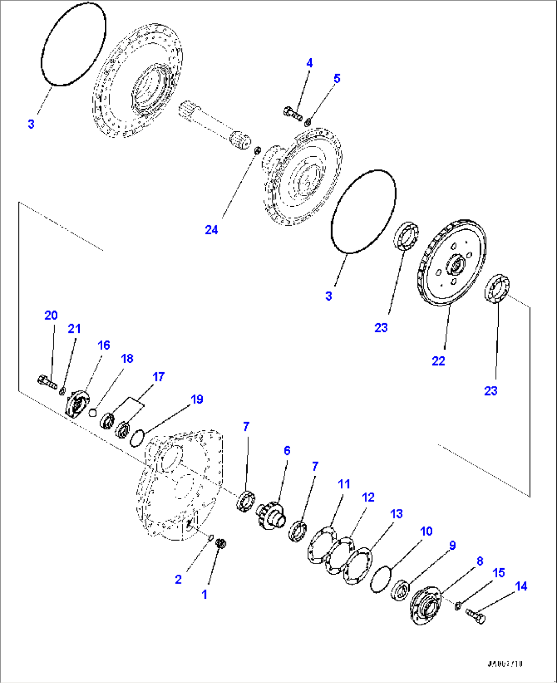 Final Drive, Pinion and Gear, R.H. (1/2) (#10001-)