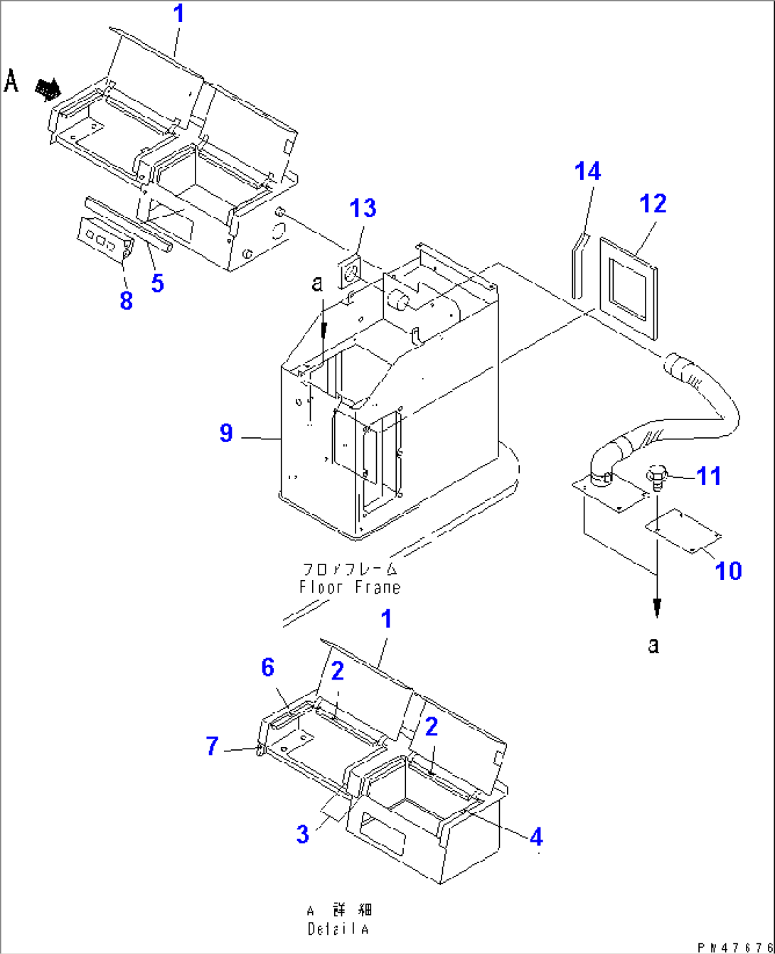 CAR HEATER RELATED PARTS (PUSH CONTROL TYPE) (2/5) (CONSOLE BOX RELATED PARTS)(#60001-)