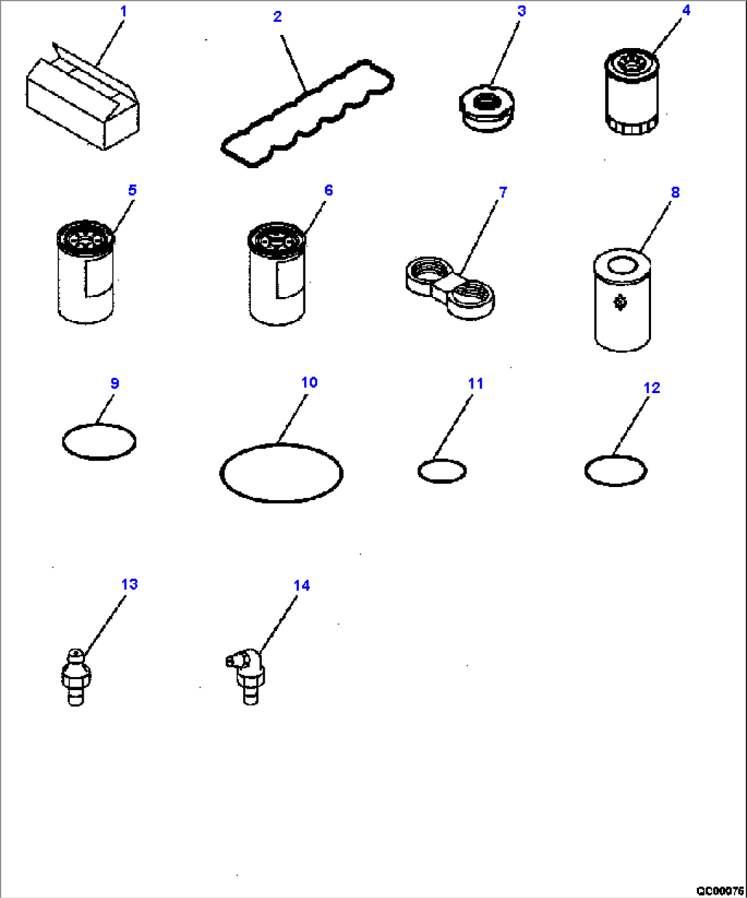 V0100-01A0 SPARE PARTS FOR LATIN AMERICA SPEC.