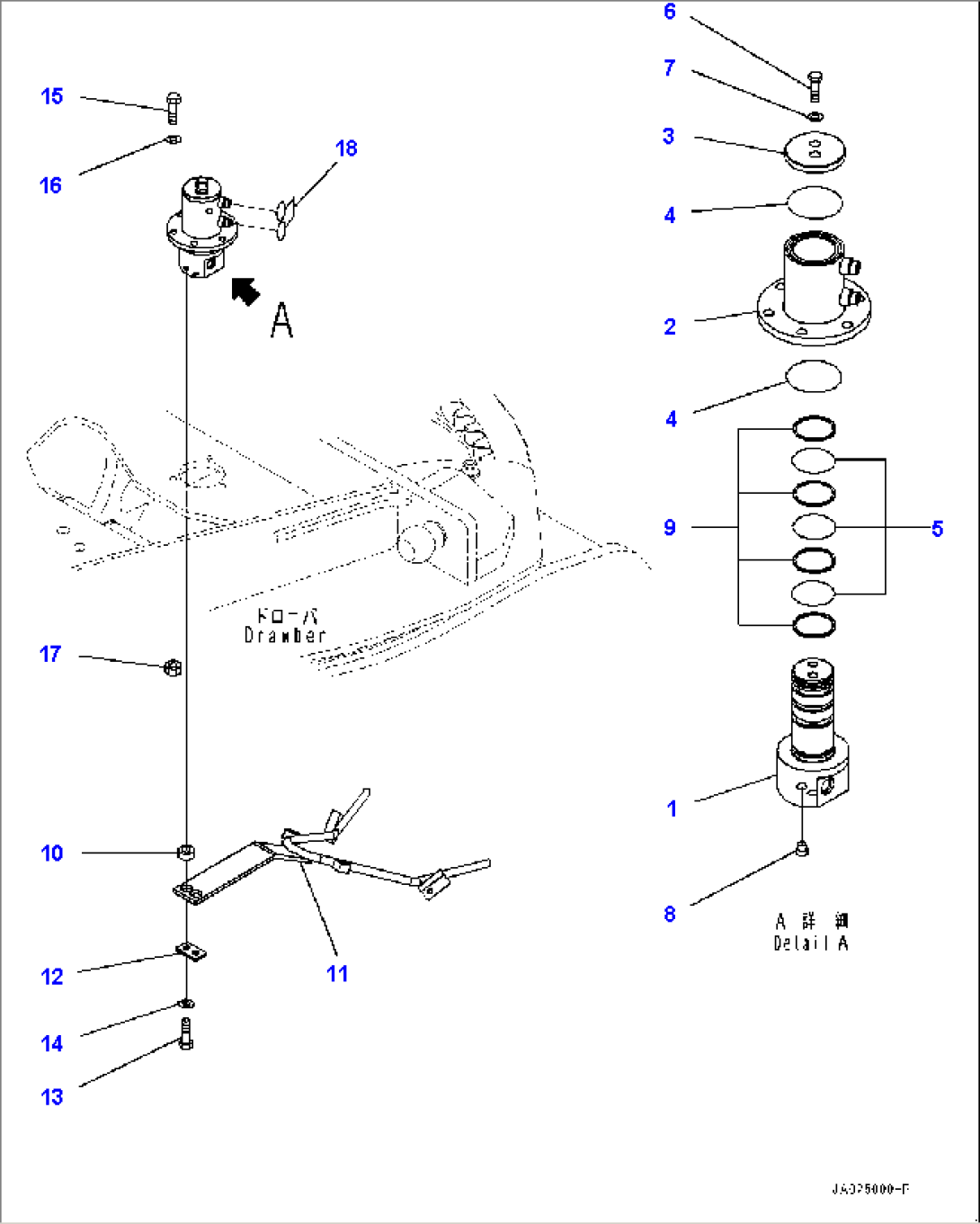 Circle Drawbar, Swivel Joint, 2-Way Type (#1001-)