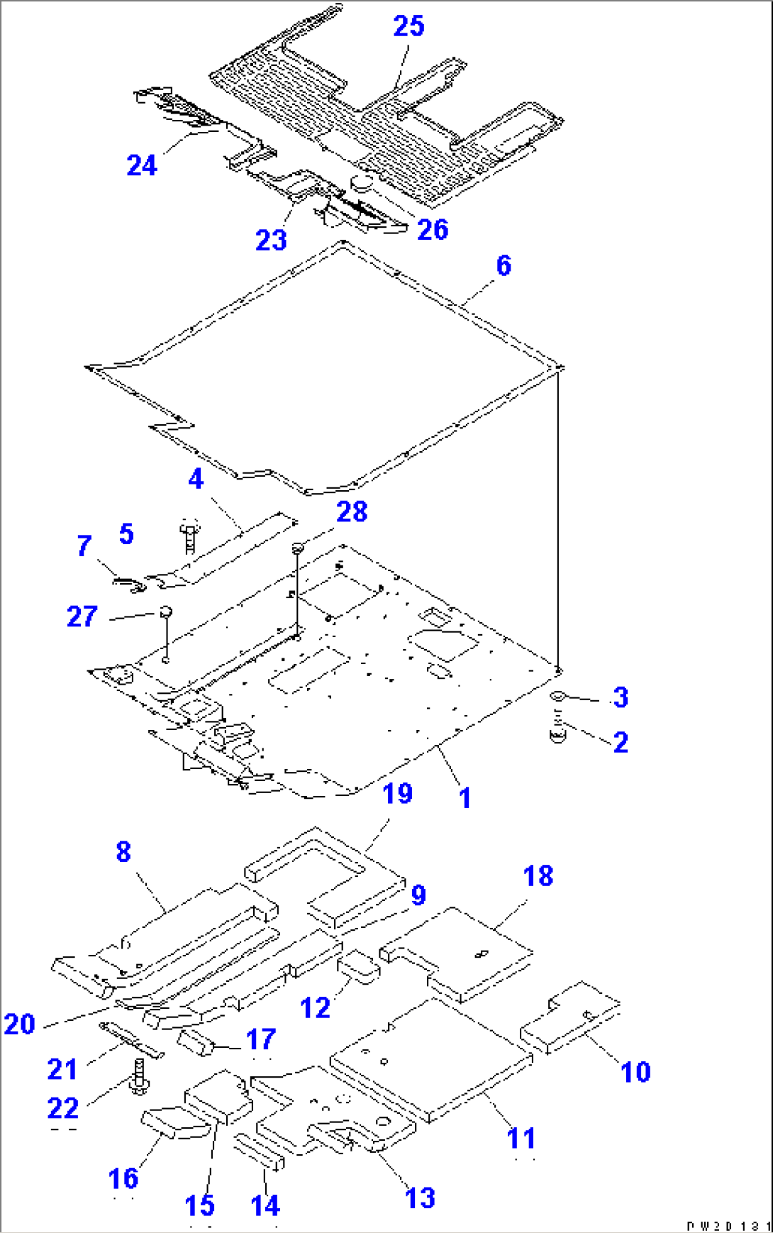 FLOOR (FLOOR FRAME AND MAT)(#1001-1015)
