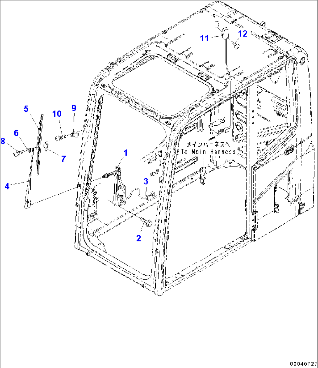 Cab, EOPS Cab, Vandalism Protection, With KOMTRAX, Without Master Key, Wiper and Room Lamp