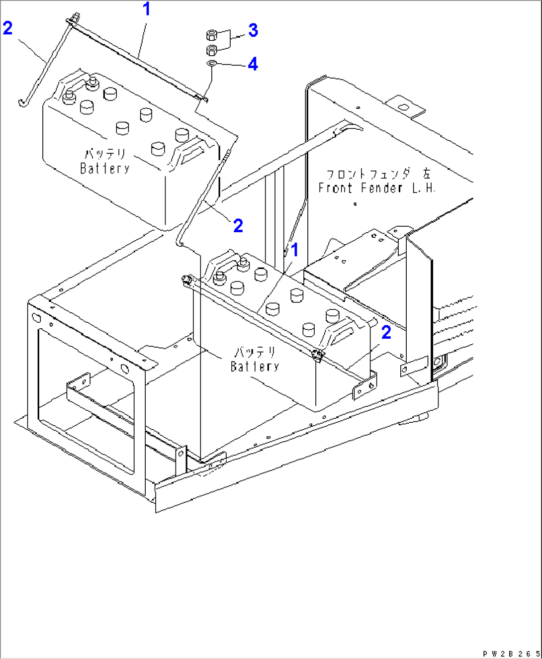 BATTERY (MOUNTING PARTS)