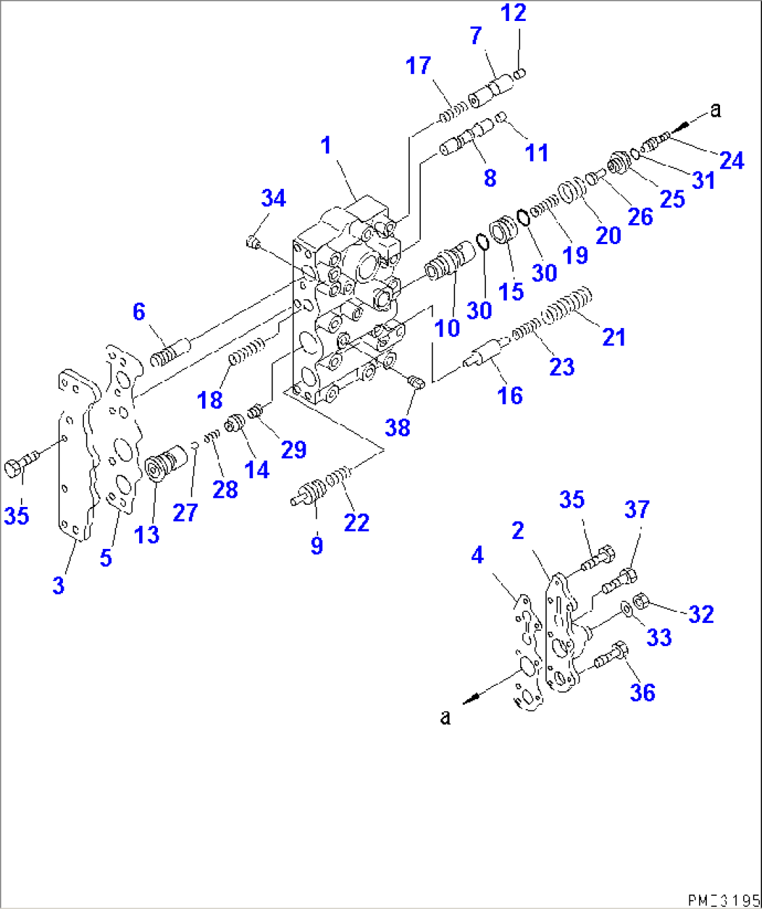 TRANSMISSION CONTROL VALVE (2/4) (UPPER VALVE)