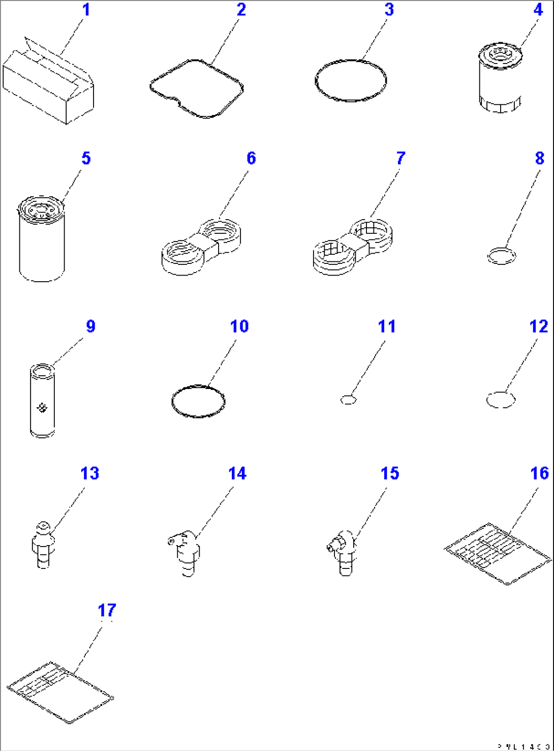 SPARE PARTS (SANDY AND DUSTY TERRAIN SPEC.)(#102992-)