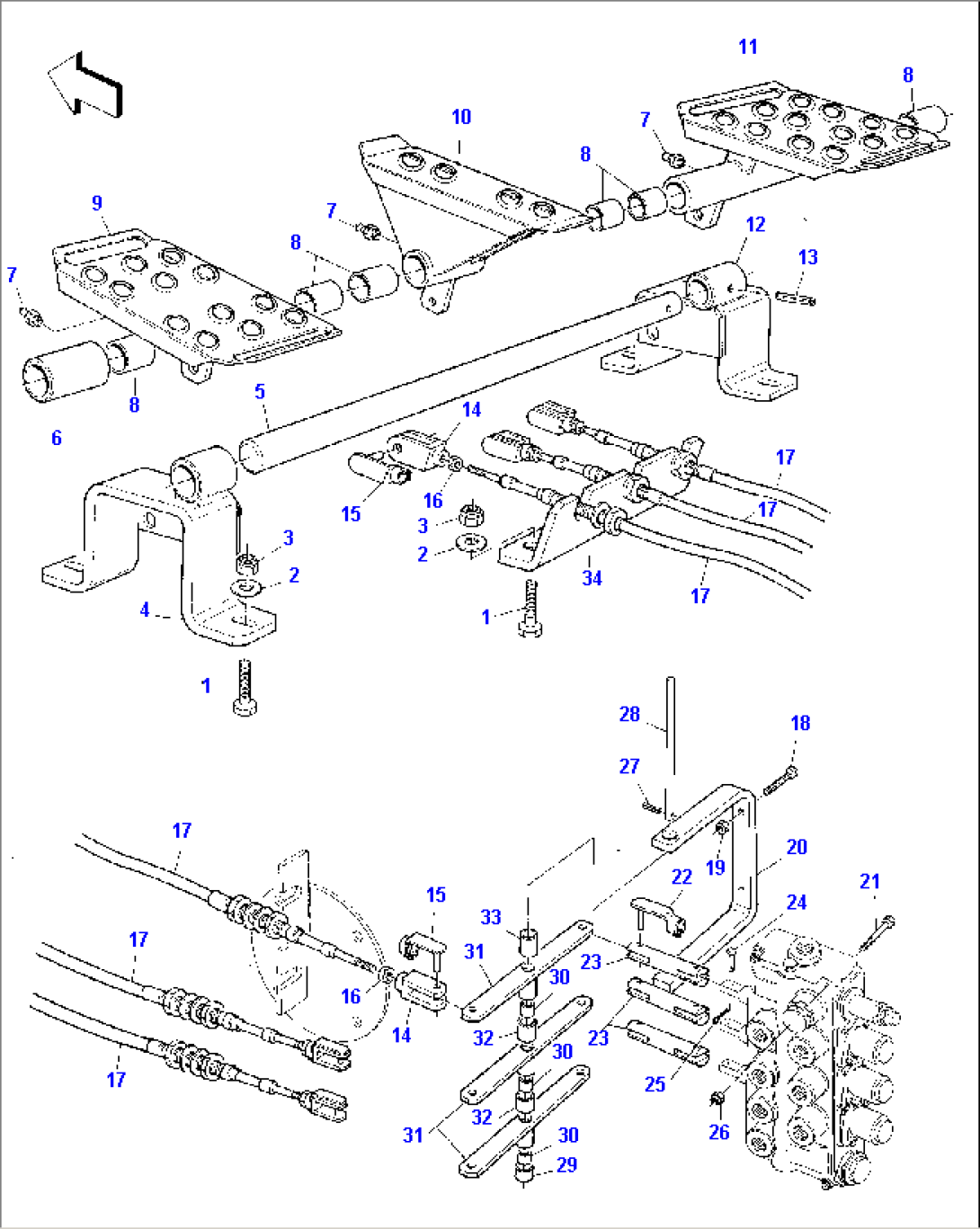 TRAVEL CONTROL LEVER