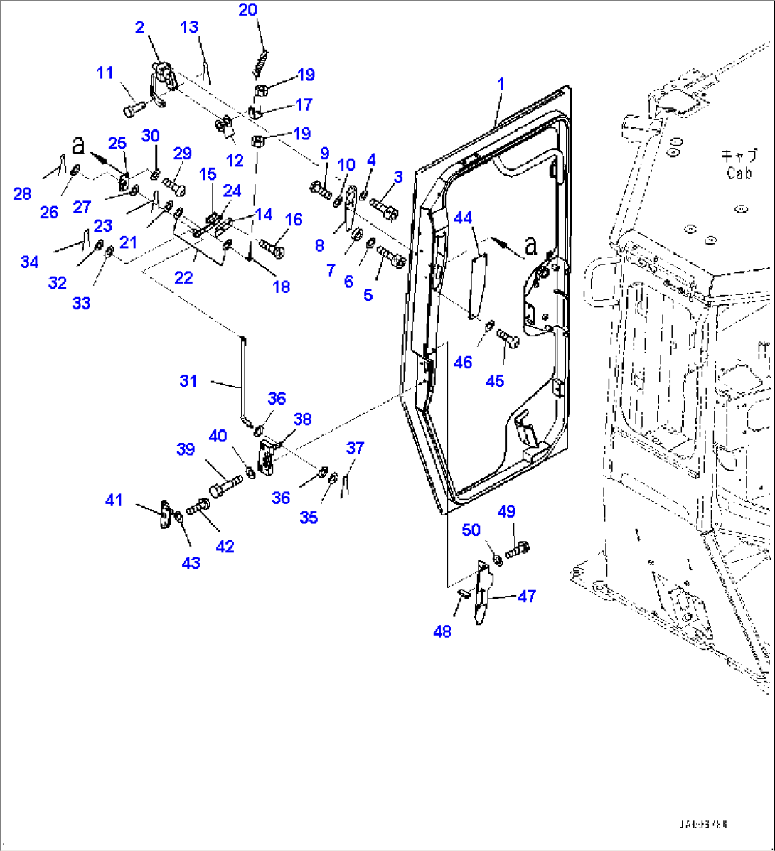 ROPS Cab, Door and Latch, R.H. (#80001-80979)