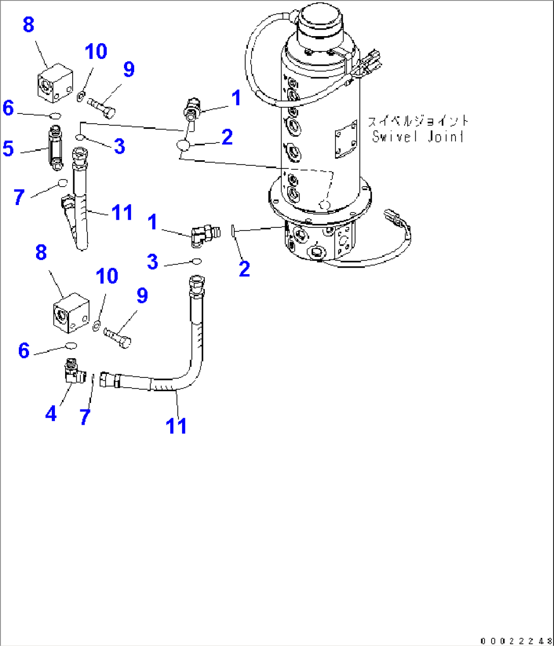 UNDER ATTACHMENT PIPING (SWIVEL JOINT ATTACHING PARTS)