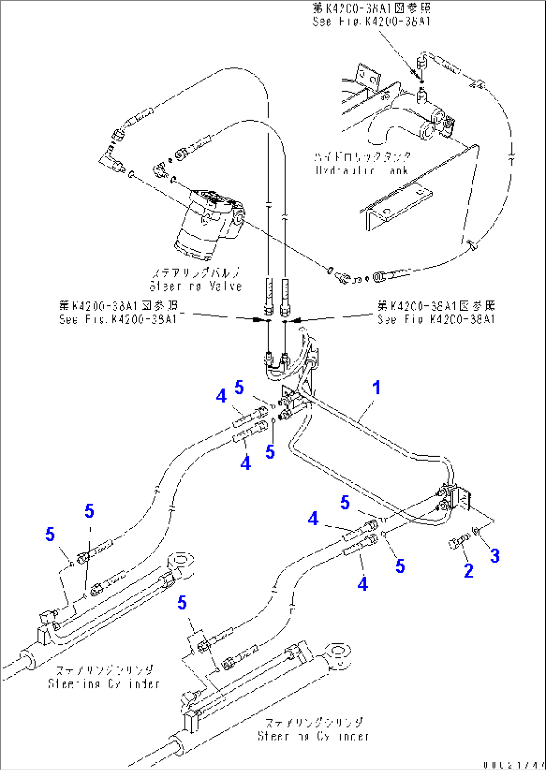 STEERING HYDRAULIC LINE(#12001-)