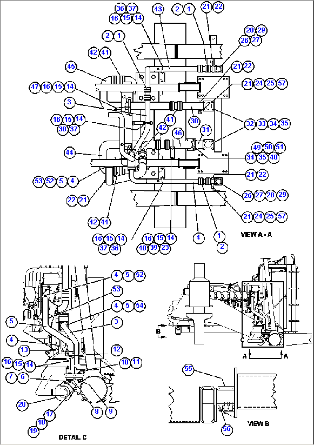 RADIATOR PIPING & ENGINE MOUNTING