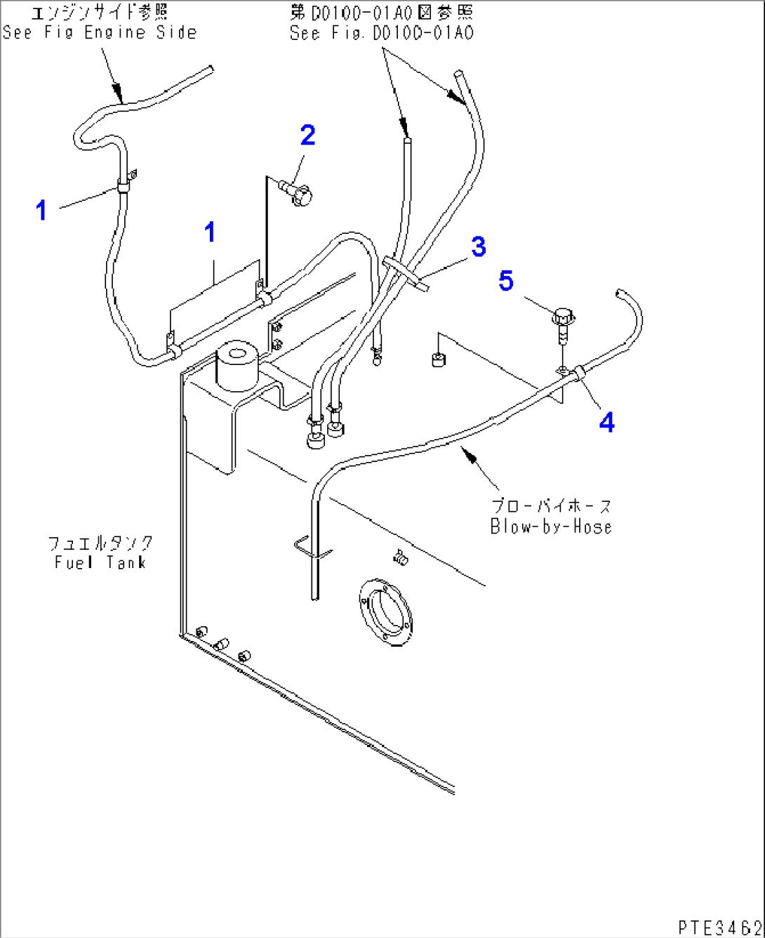 FUEL LINE (SPILL TUBE CLIP)