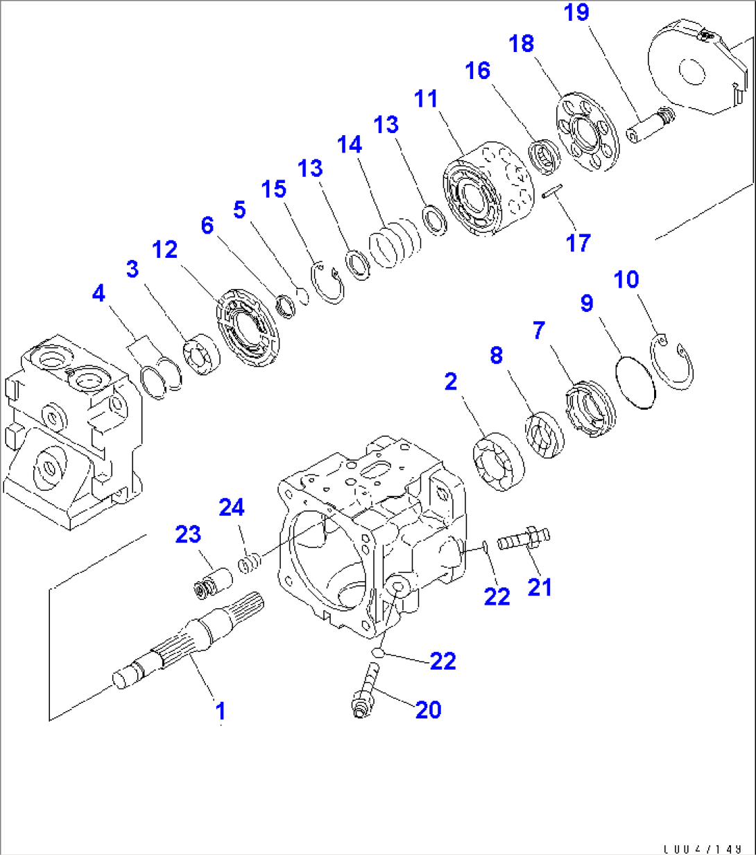 HYDRAULIC PUMP (FAN) (2/5)(#55001-)