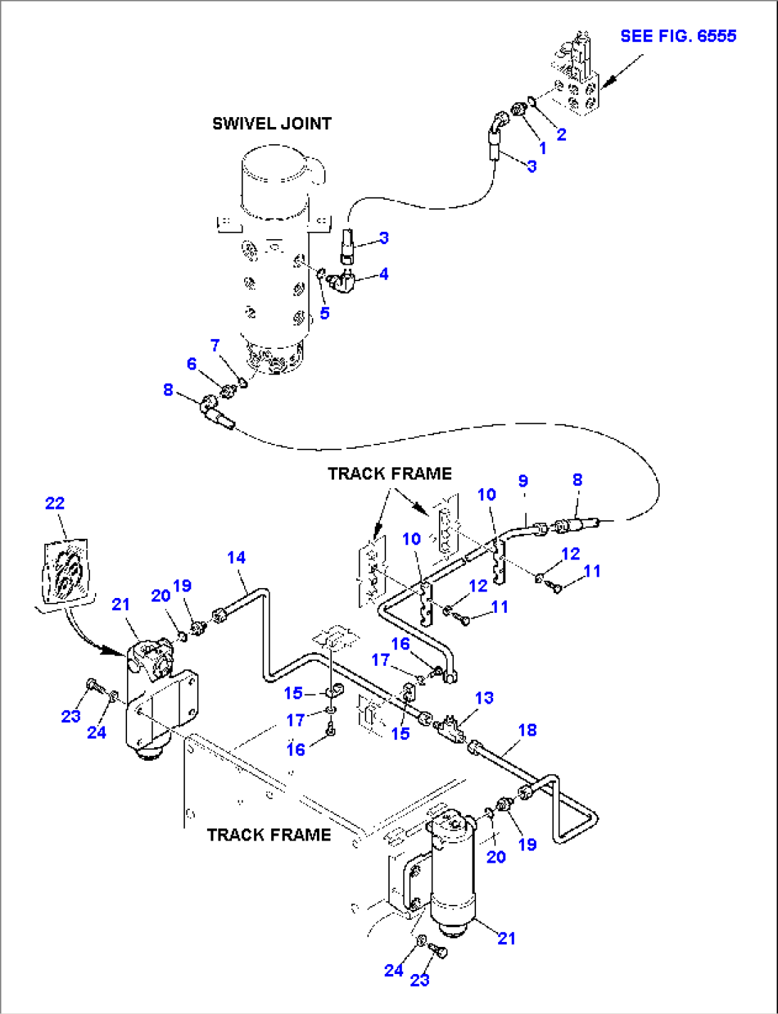 HYDRAULIC PIPING SUSPENSION LOCK CYLINDER LINE