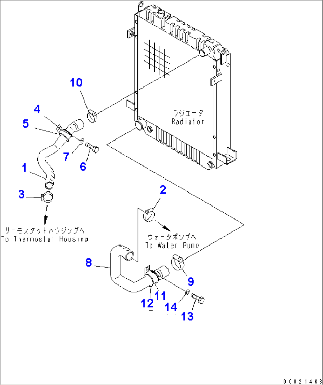 COOLING PIPING (FOR RADIATOR)(#11501-)