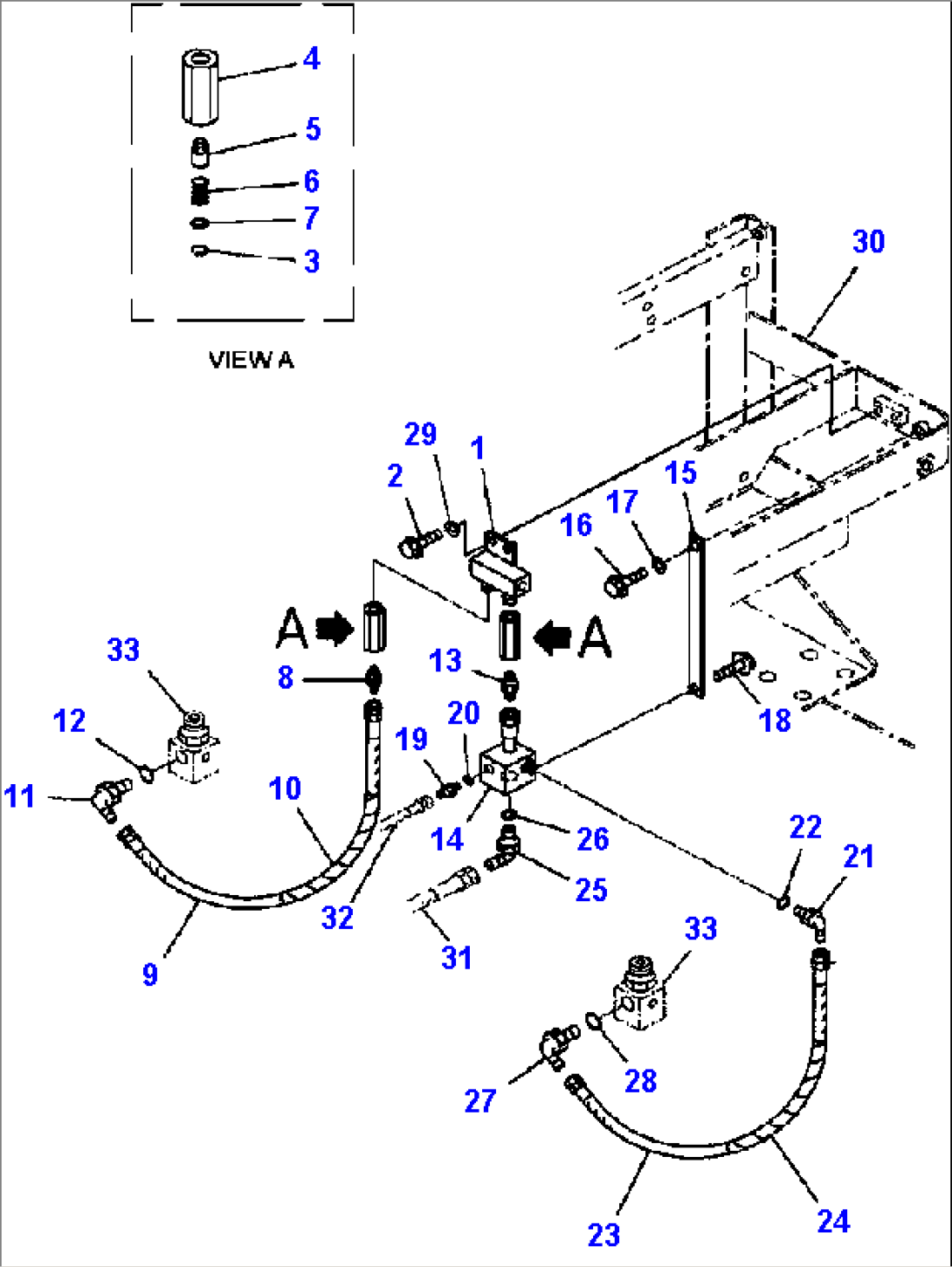 K4460-11A0 BRAKE CONTROL CHECK VALVE TO ACCUMULATOR PIPING