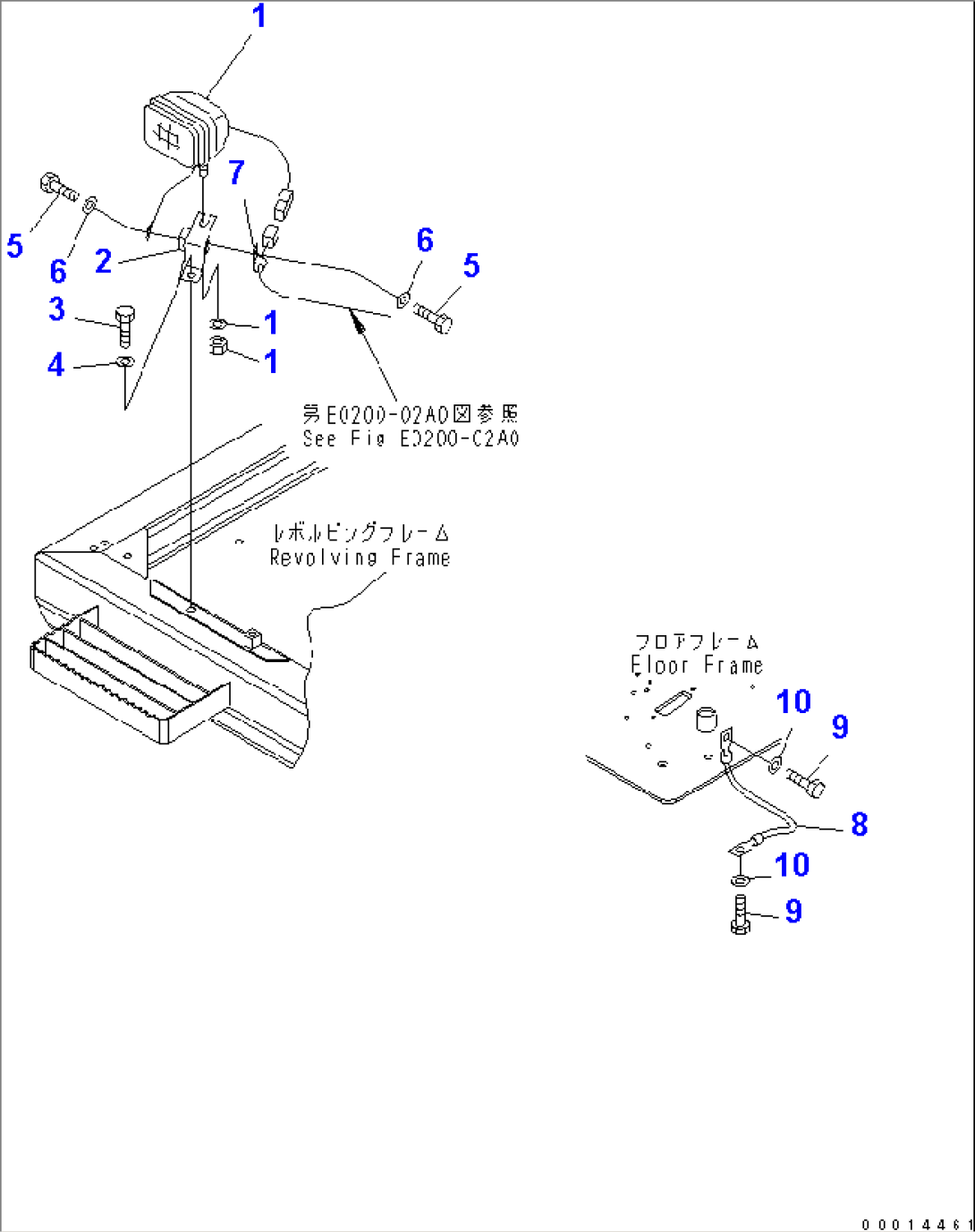 WIRING (WORKING LAMP¤ FRONT)(#200001-250000)