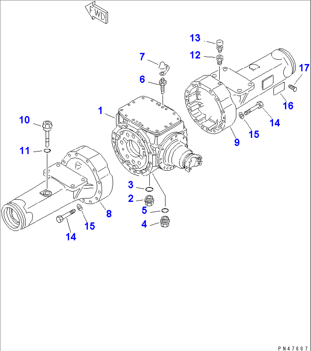 FRONT AXLE HOUSING(#50001-)