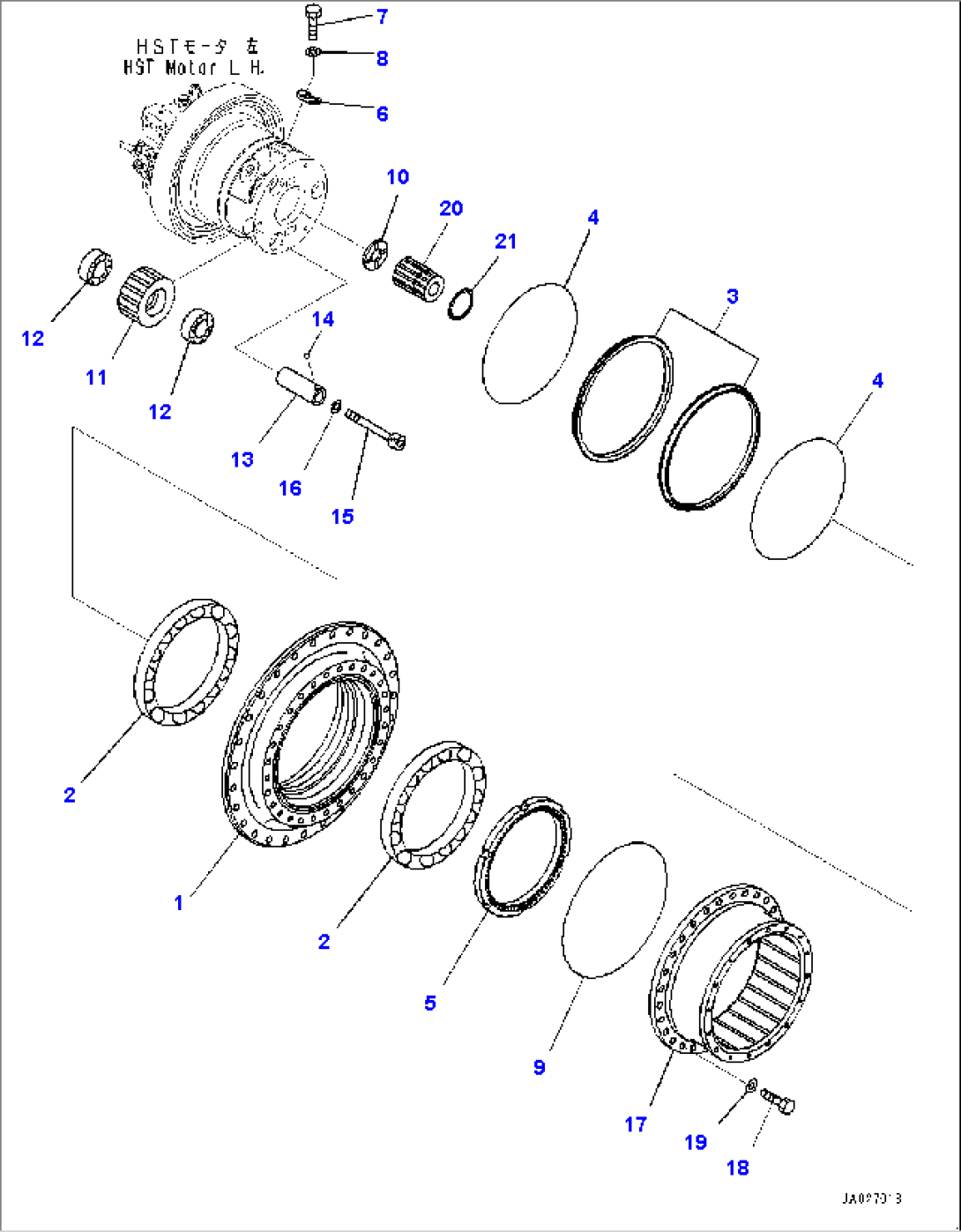 Final Drive, Hub, L.H. (#10001-)