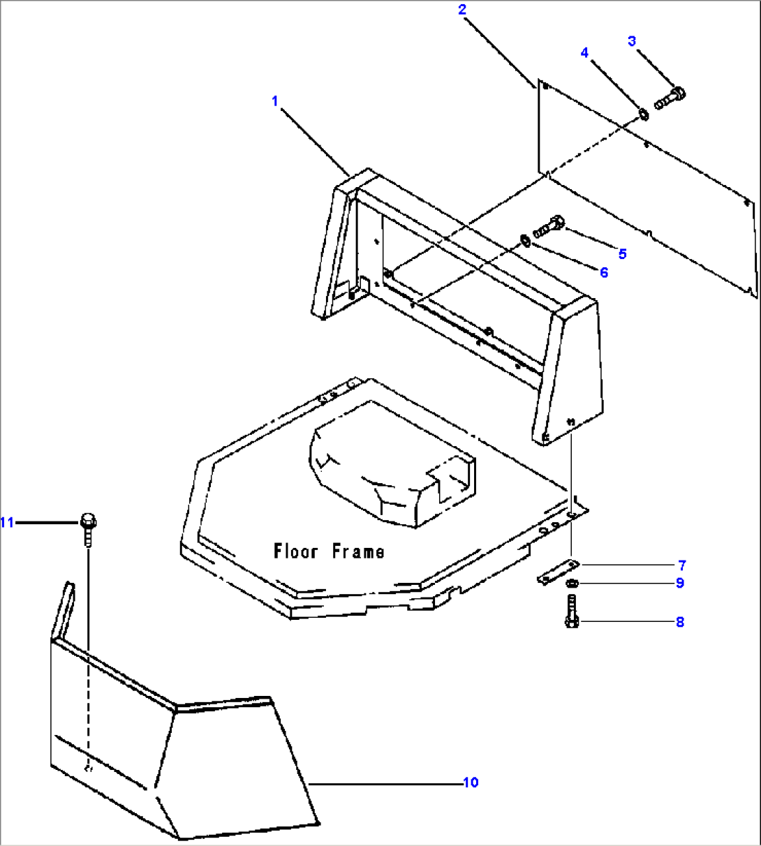 FRONT AND REAR GUARD (MACHINES WITHOUT CAB)