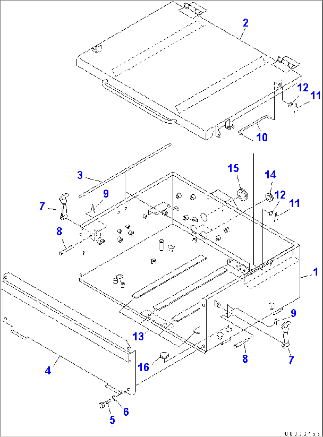 HOOD (BATTERY BOX)(#11001-)