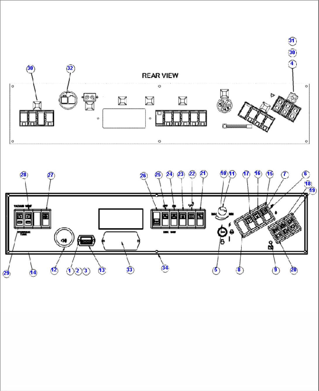 E1020-01A0 SWITCH DASH PANEL