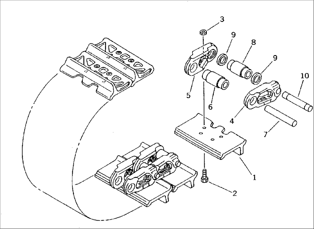 TRACK SHOE (MASTER PIN TYPE) (FOR SLAG HANDLING)