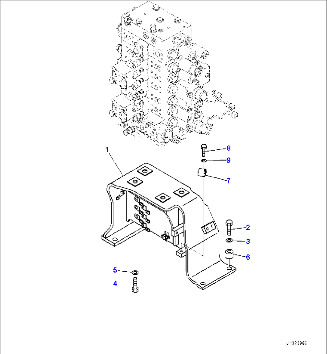 Control Valve, Valve Bracket and Sensor (#500470-)