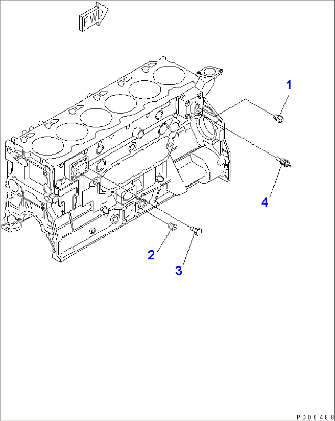 WATER TEMPERATURE SENSOR(#64848-)