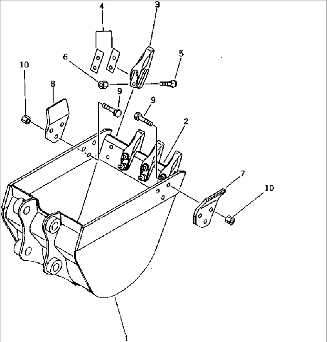 BUCKET 0.2M3 (MINI 0.32M3) WIDTH 700MM