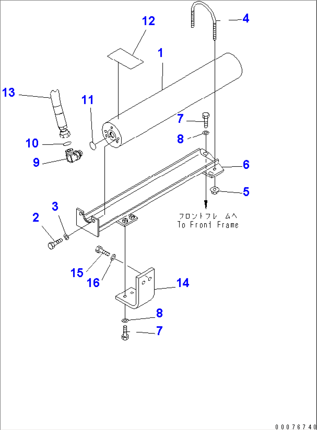 HYDRAULIC PIPING (E.C.S.S. ACCUMULATOR MOUNTING)
