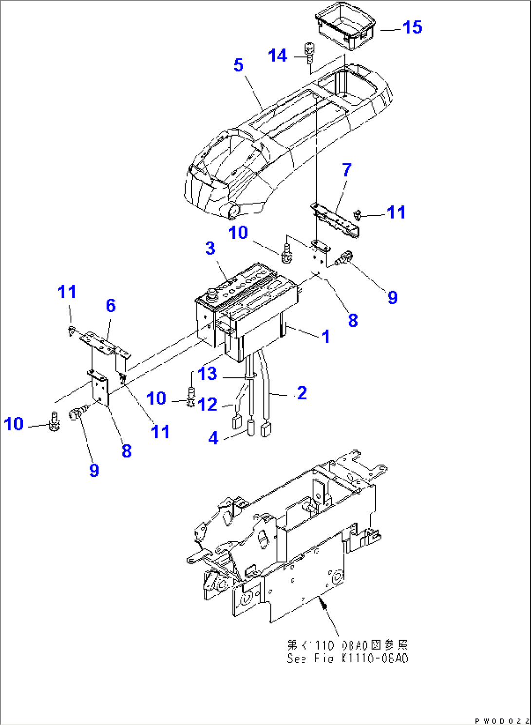 FLOOR FRAME (CONSOLE) (UPPER) (L.H.) (FOR HEATER)