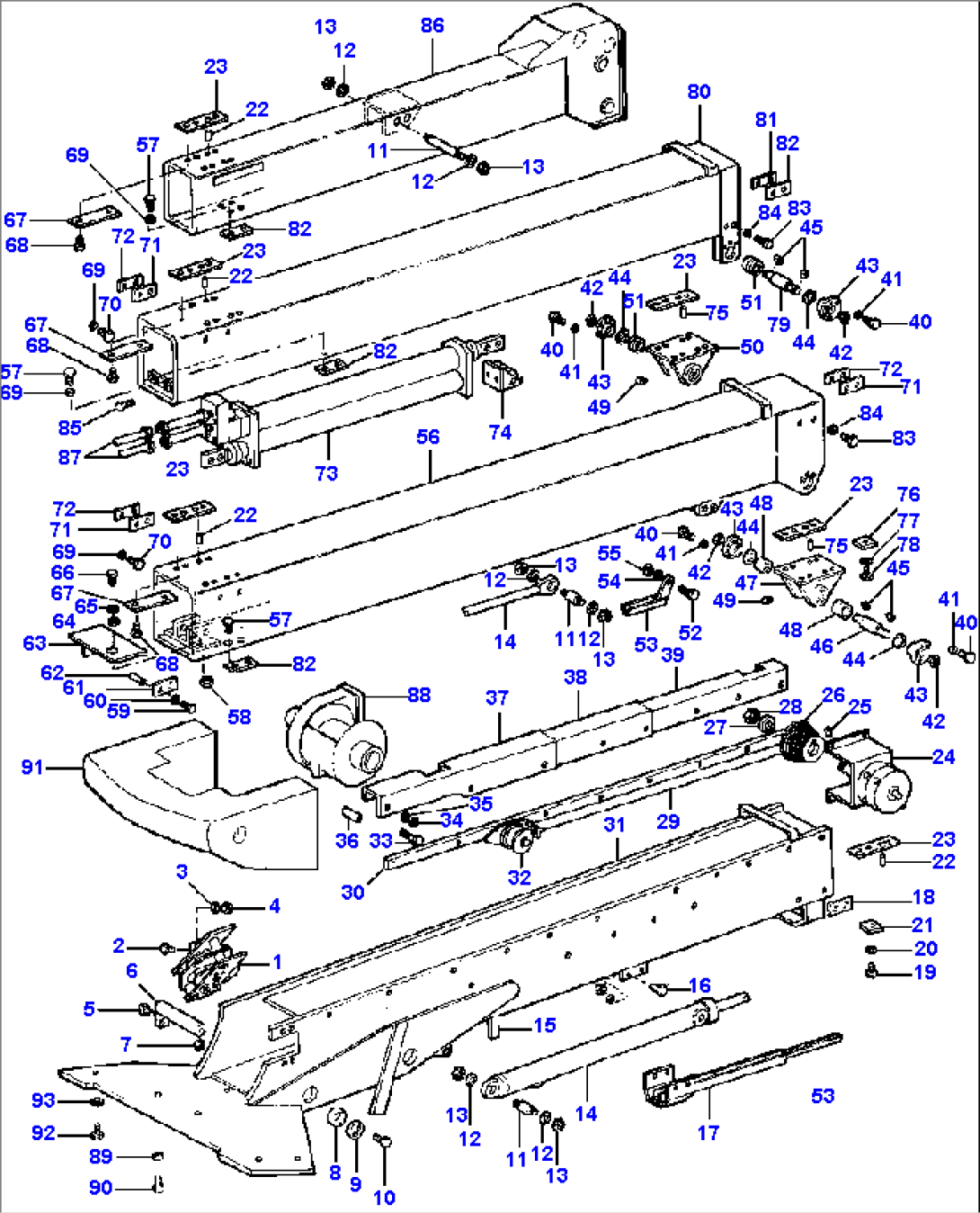 FIG. T0140-01A1 POWER BOOM - FOUR-SECTION - 150A