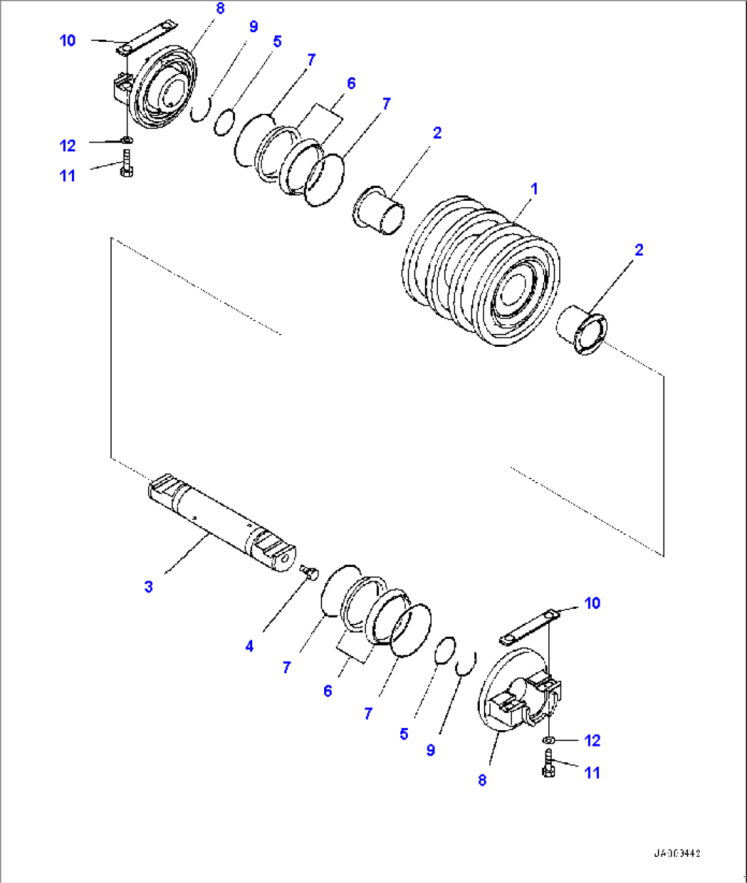 Track Roller, Double Flange (#B60001-)
