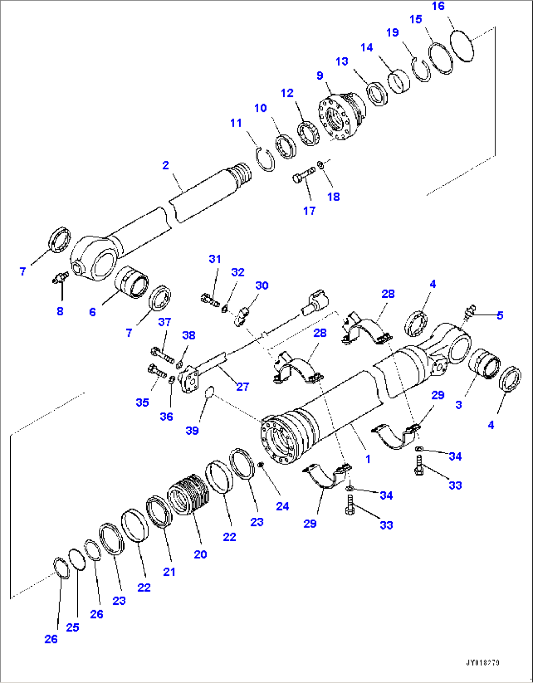 Arm, 2400mm, Bucket Cylinder, 100 Hours Lubrication Interval (PC200LC-8M0)