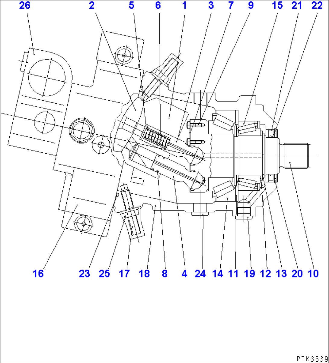 TRAVEL MOTOR (FRONT INNER PARTS) (1/2)