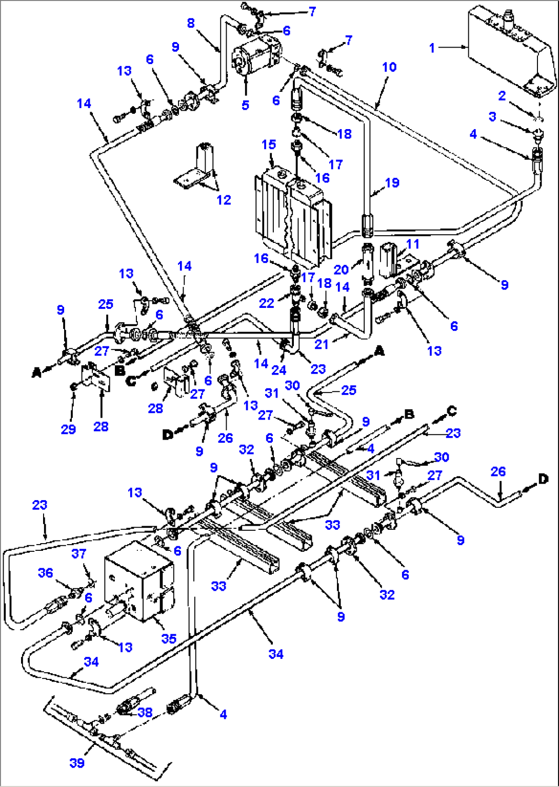 BASIC HYDRAULICS AWD - PUMP TO HIC VALVE