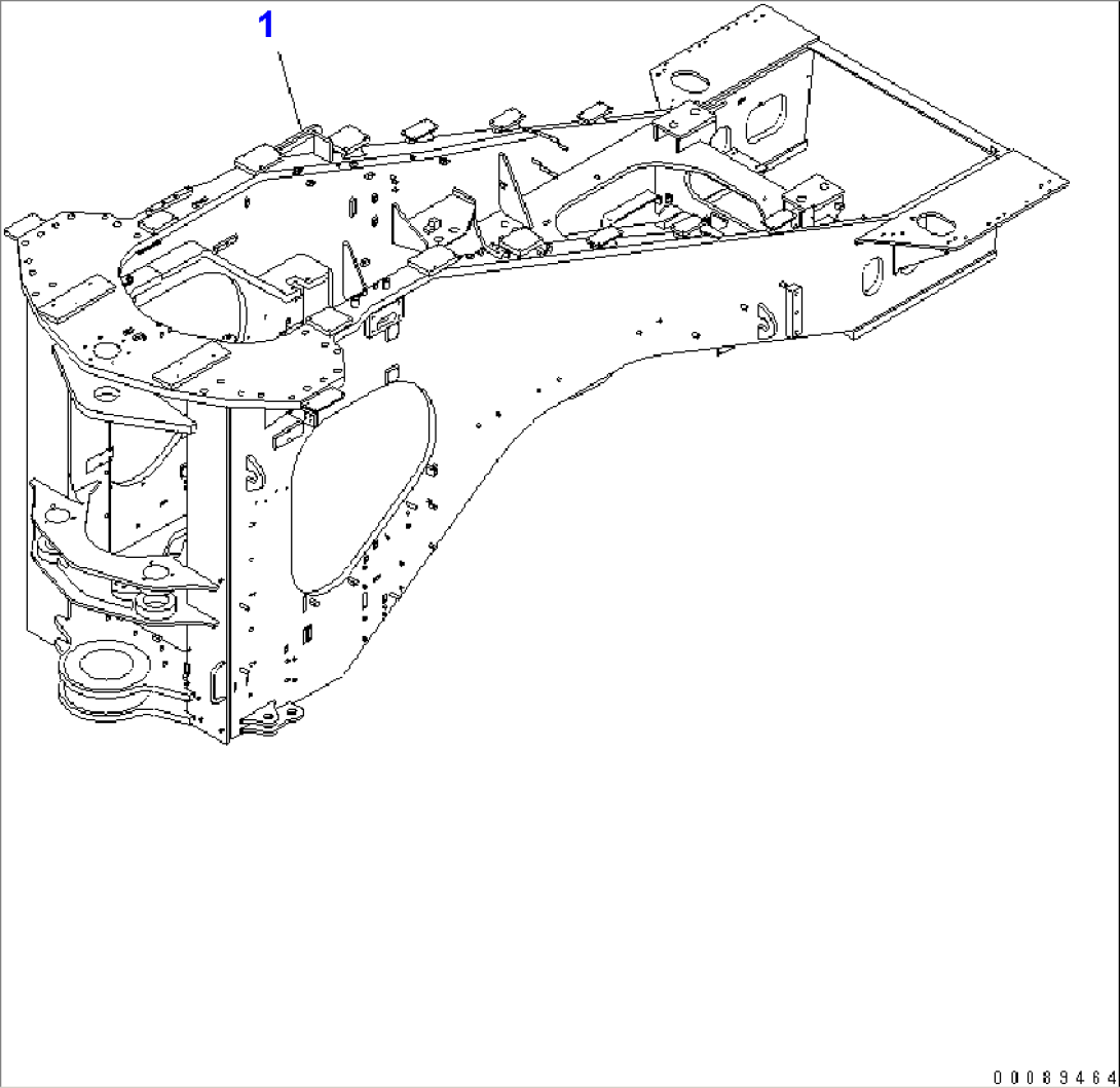 REAR FRAME (FIRE SUPRESSION STAND¤ COLD WEATHER (A) SPEC.¤ POWER TRAIN GUARD)(#50068-)