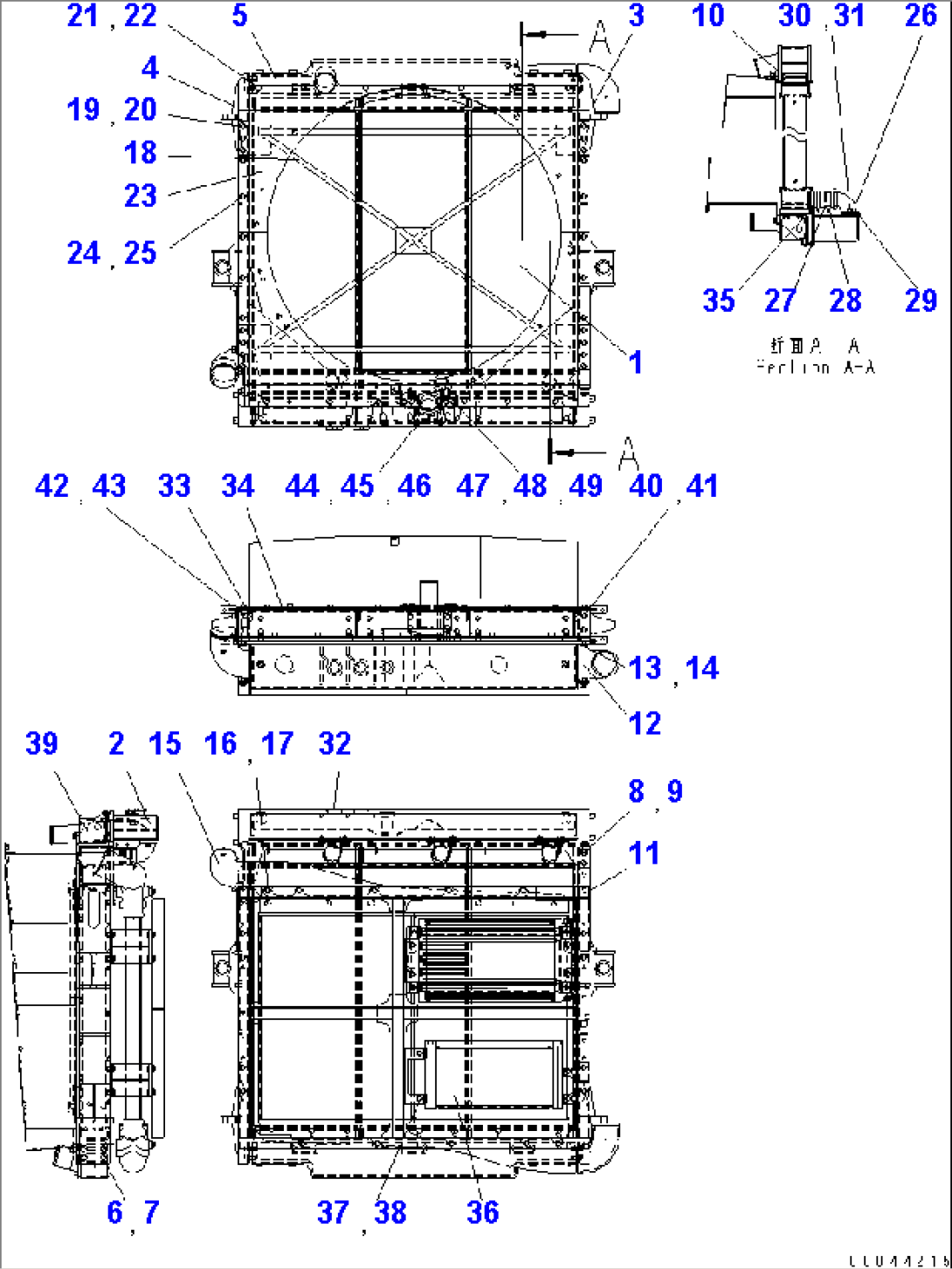 RADIATOR (INNER PARTS) (1/2)(#15001-15024)