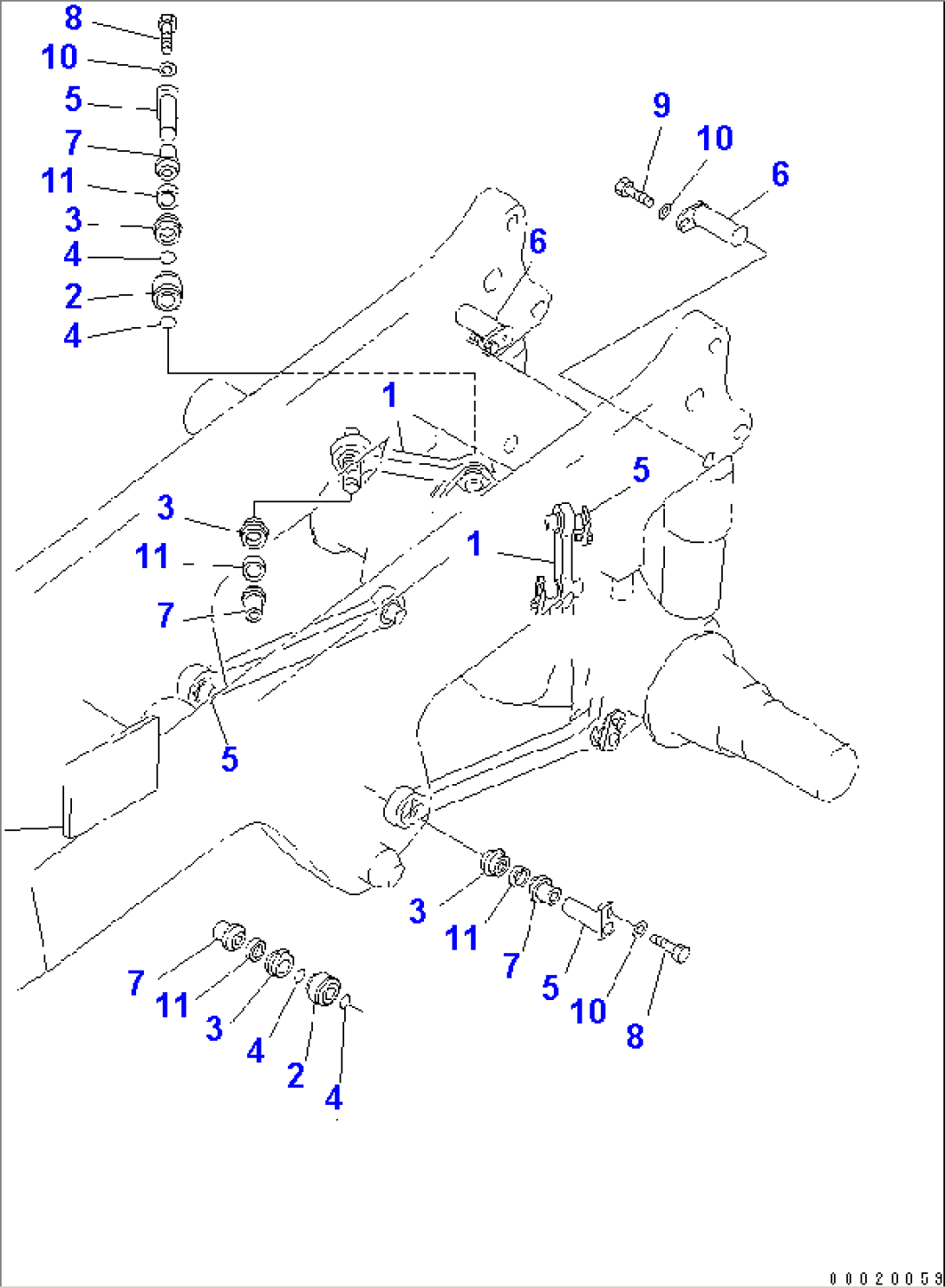 MAIN SUPPORT (AXLE SUPPORT)(#4254-)
