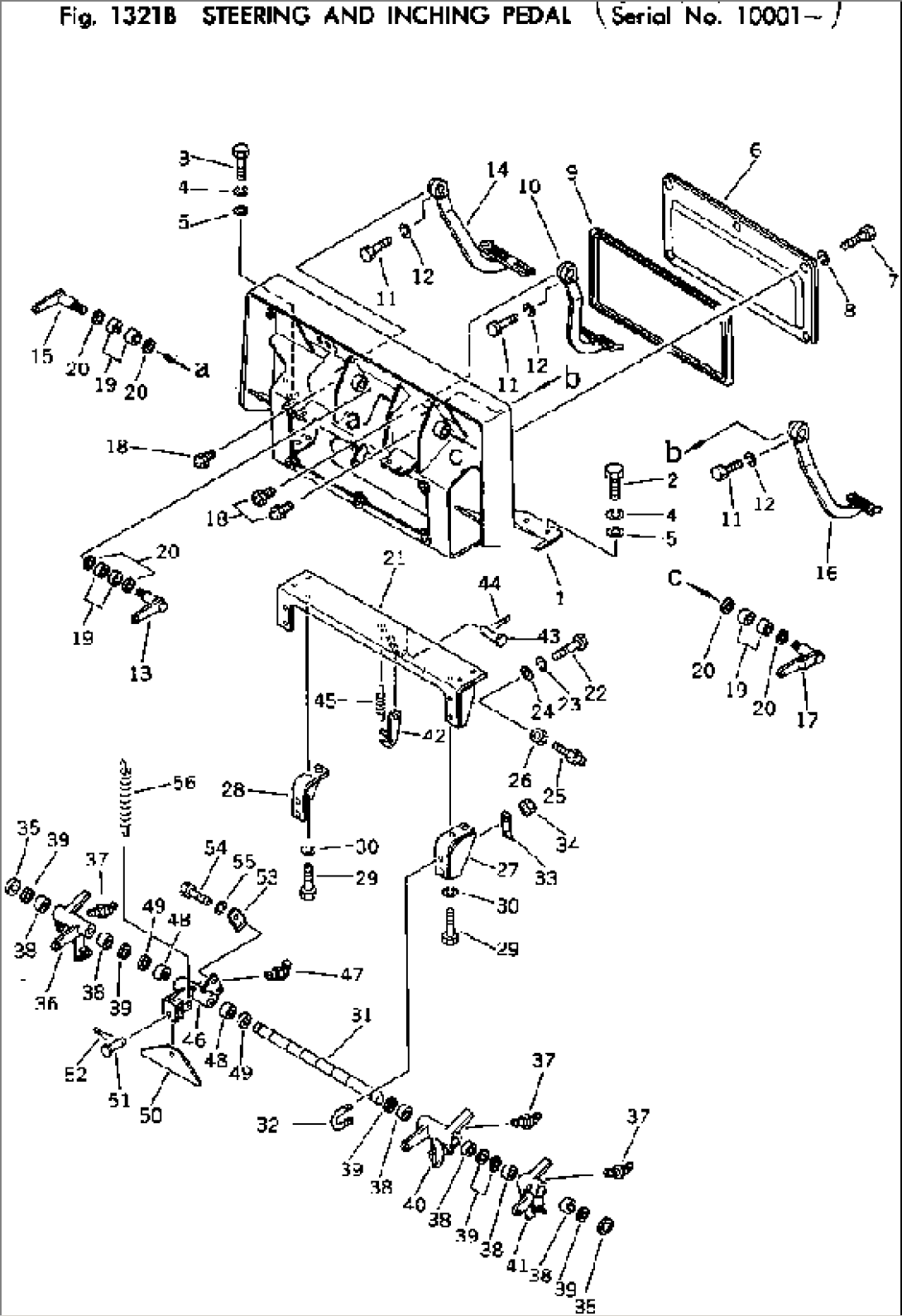 STEERING AND INCHING PEDAL(#10001-)