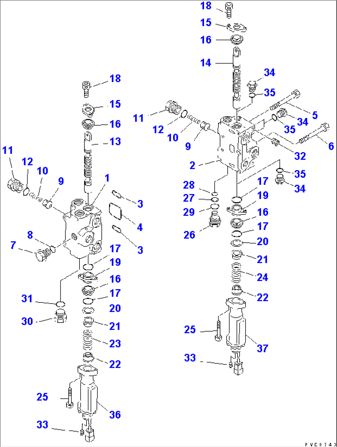 CONTROL VALVE (2-SPOOL) (1/2)