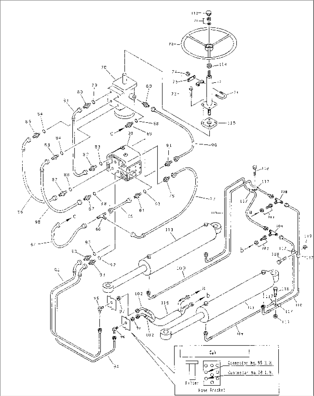 STEERING OIL CIRCUIT(#313001-313040)