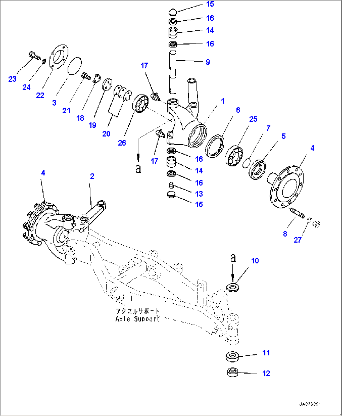 Front Axle, Housing (#1001-)