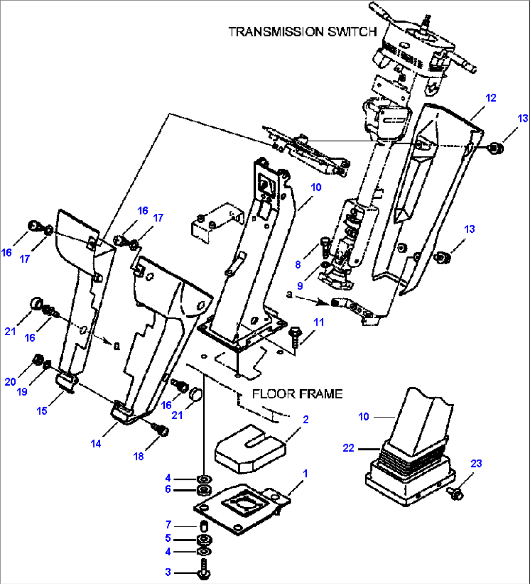 FIG. K4420-03A0 STEERING CONSOLE - COVER AND MOUNTING BRACKET