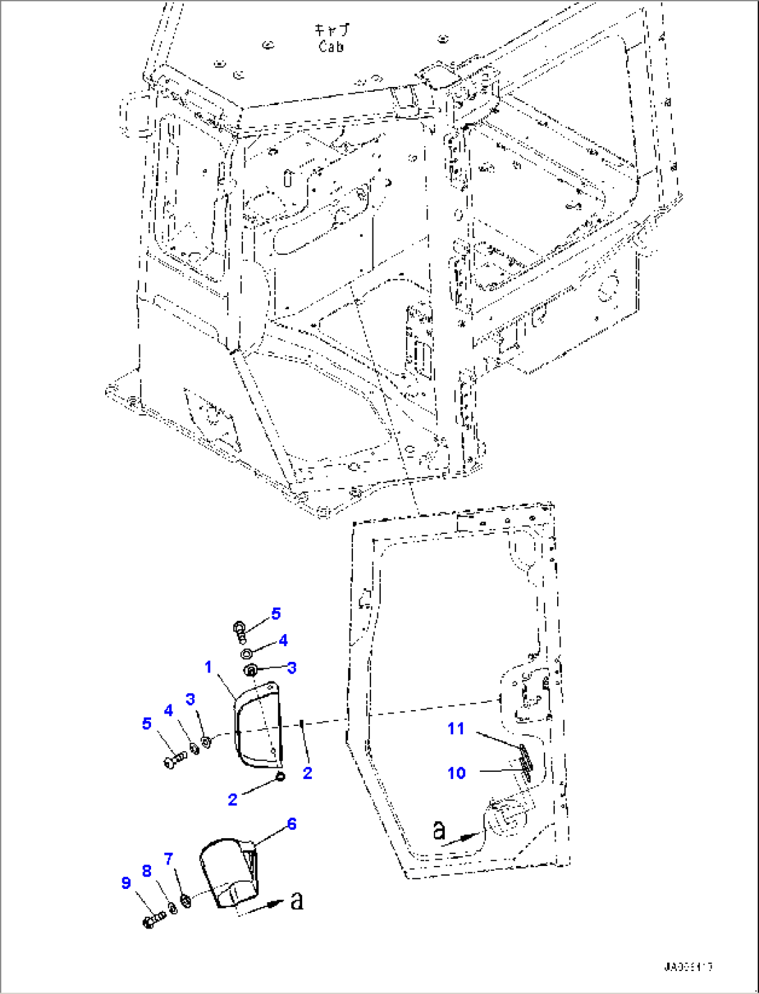 ROPS Cab, Door Cover, L.H. (#80980-)