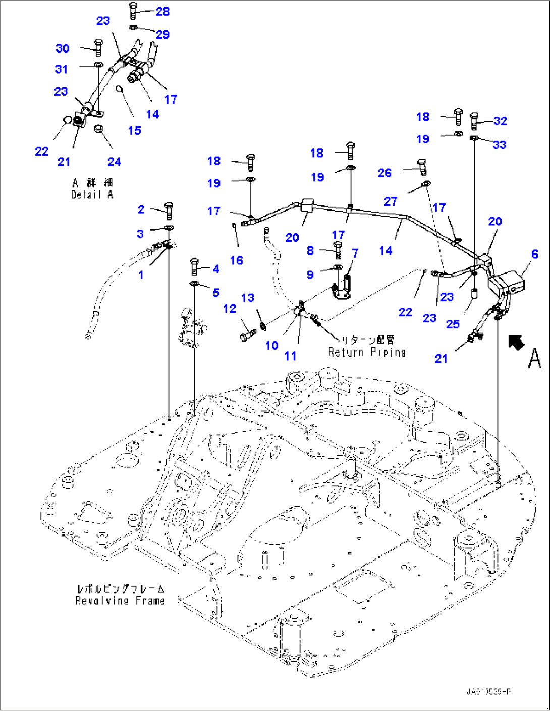 Fuel Piping, Revolving Frame Side (1/2) (#30001-)